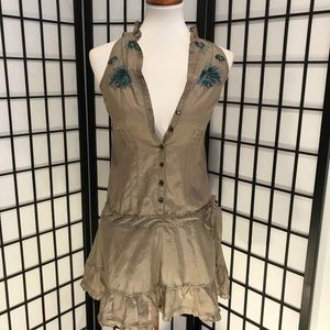 🌻Free People Tan Tunic Style Blouse